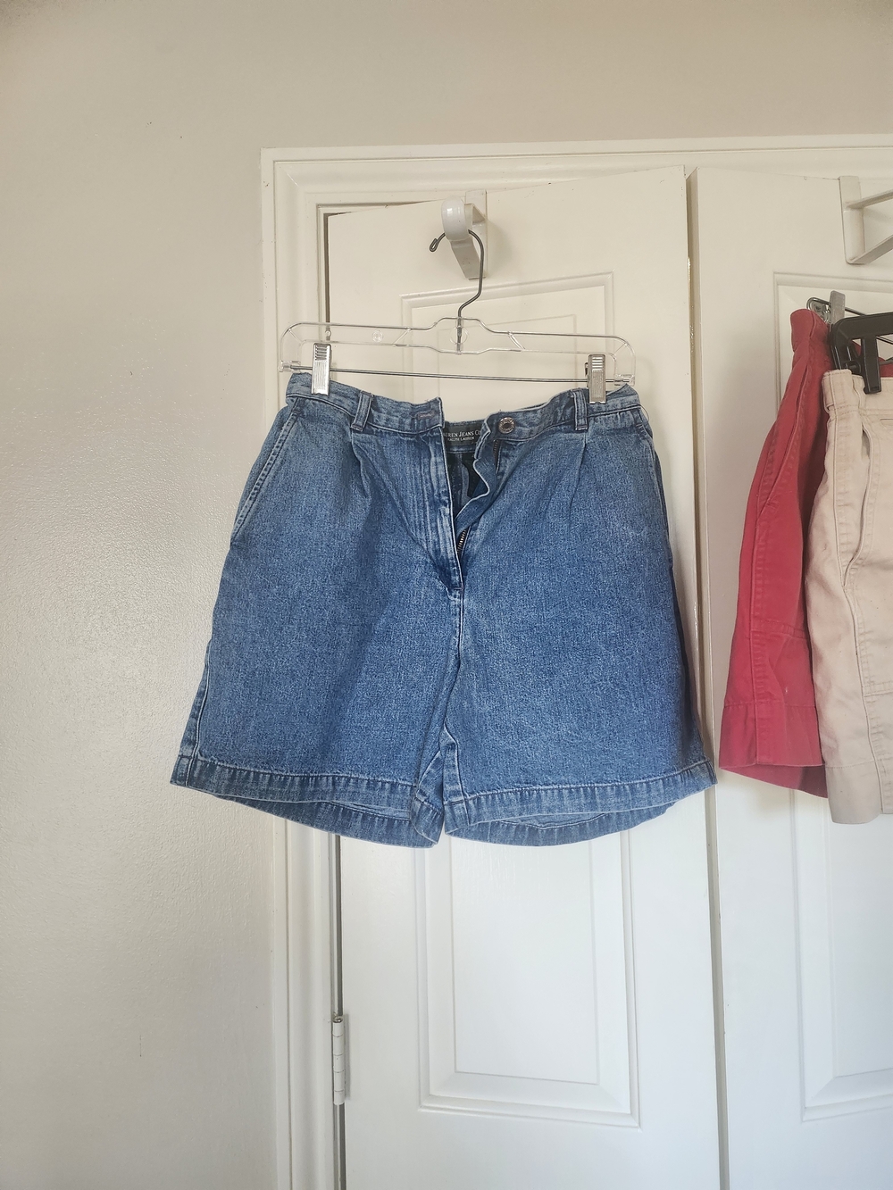 Ralph Lauren Blue Denim High-Waist Shorts